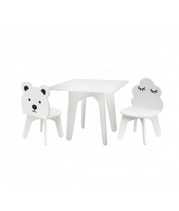 Vaikiškas staliukas (kvadratinis) su kėdutėmis Teddy & Cloud
