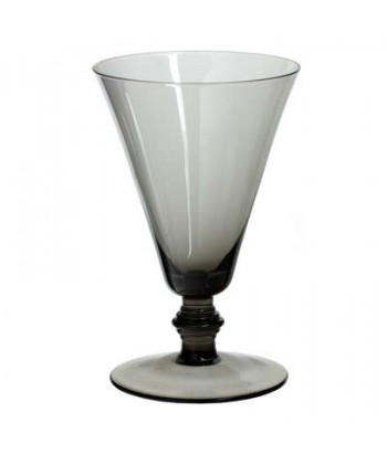 Pilkos spalvos stiklinės taurės vandeniui GREY 260ml (6vnt)