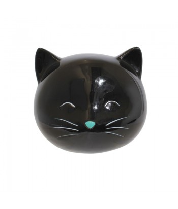 Keramikinė juodos spalvos taupyklė CAT 12.6x14.5cm