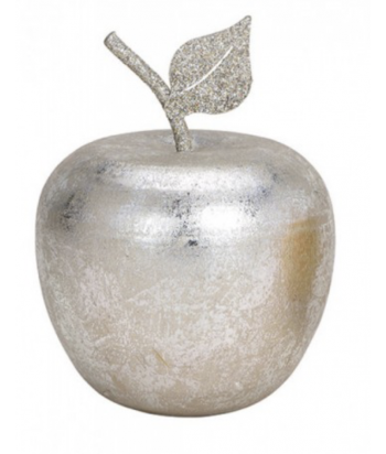 Medinis sidabro spalvos obuolys 8x10cm