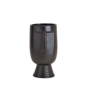 Juodos spalvos keramikinė vaza FACE 20cm